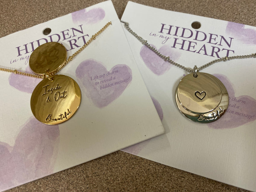 Hidden Message Engraved Necklace - Silver - Oak & Luna