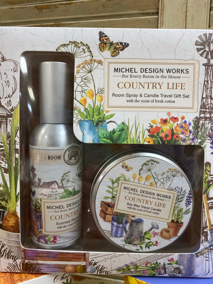 Michel Design Room Spray and Candle Travel Gift Set