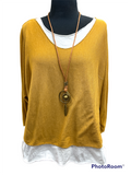 2pc One Size Top w/ Necklace