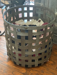 Rustic Farmhouse Strap Basket
