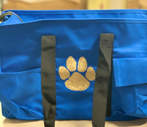 Paw Print Zippered Carry All Bag